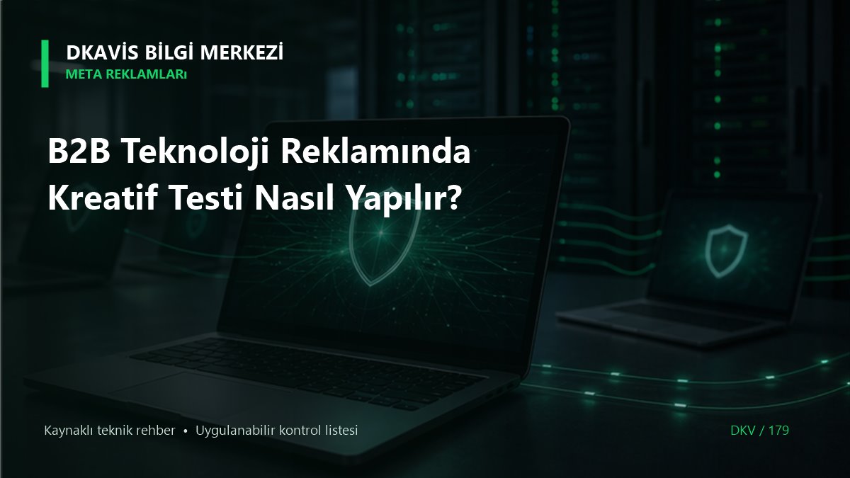 B2B Teknoloji Reklamında Kreatif Testi Nasıl Yapılır? teknik rehber kapak görseli