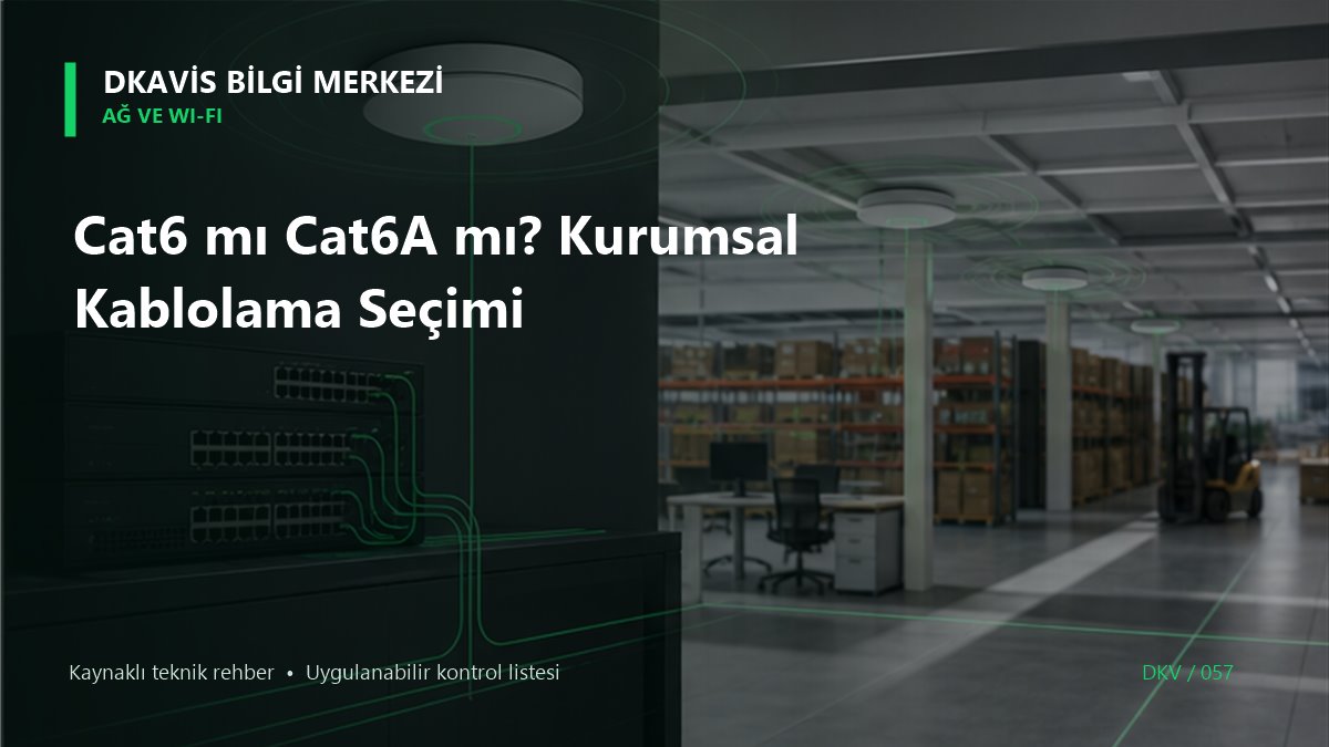 Cat6 mı Cat6A mı? Kurumsal Kablolama Seçimi teknik rehber kapak görseli