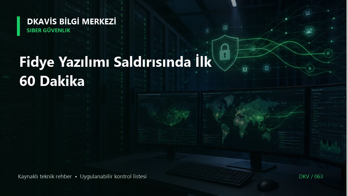 Fidye Yazılımı Saldırısında İlk 60 Dakika teknik rehber kapak görseli