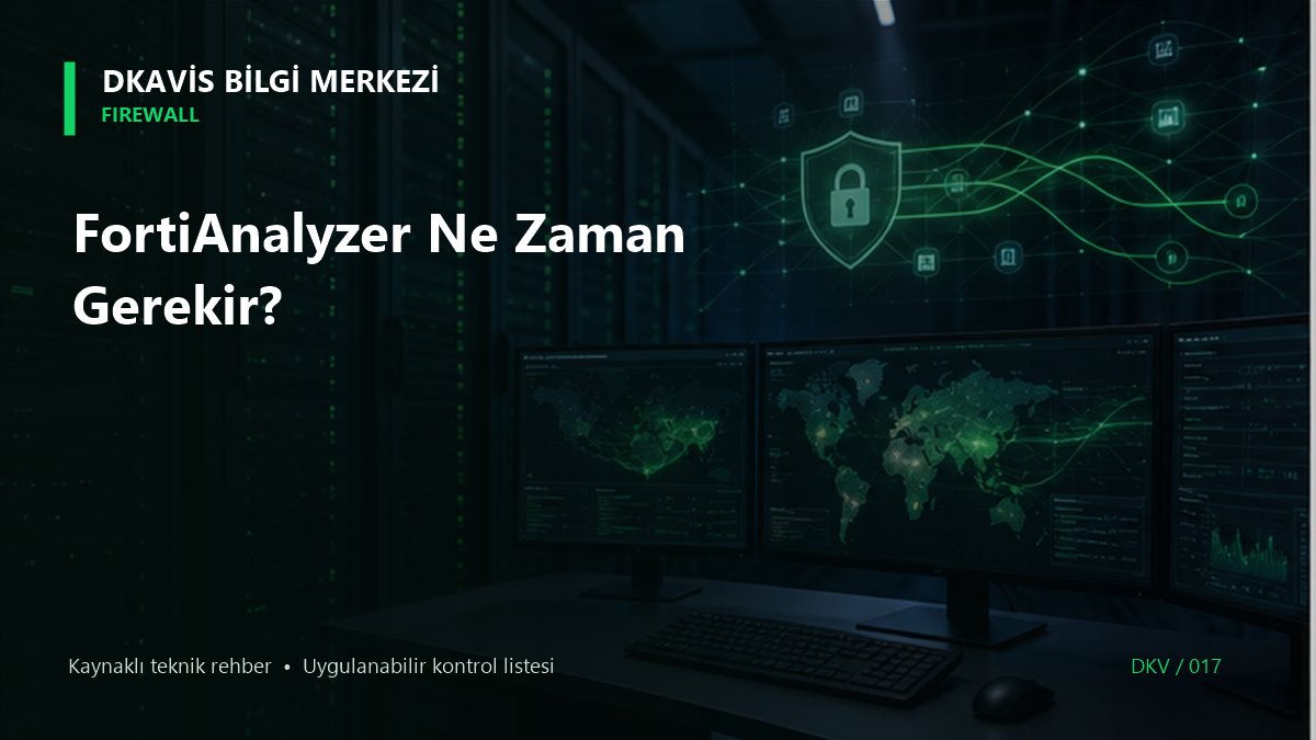FortiAnalyzer Ne Zaman Gerekir? teknik rehber kapak görseli