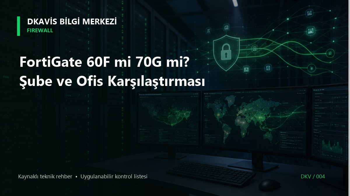 FortiGate 60F mi 70G mi? Şube ve Ofis Karşılaştırması