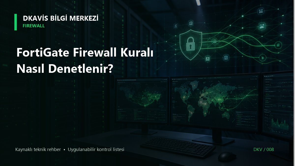 FortiGate Firewall Kuralı Nasıl Denetlenir? teknik rehber kapak görseli