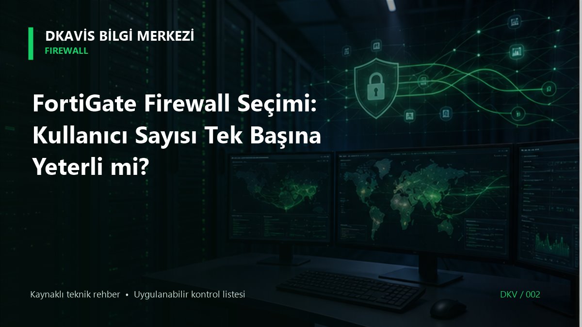 FortiGate Firewall Seçimi: Kullanıcı Sayısı Tek Başına Yeterli mi?