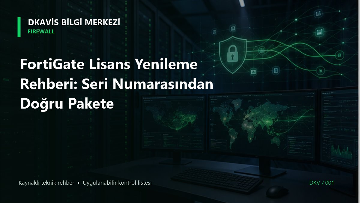 FortiGate Lisans Yenileme Rehberi: Seri Numarasından Doğru Pakete