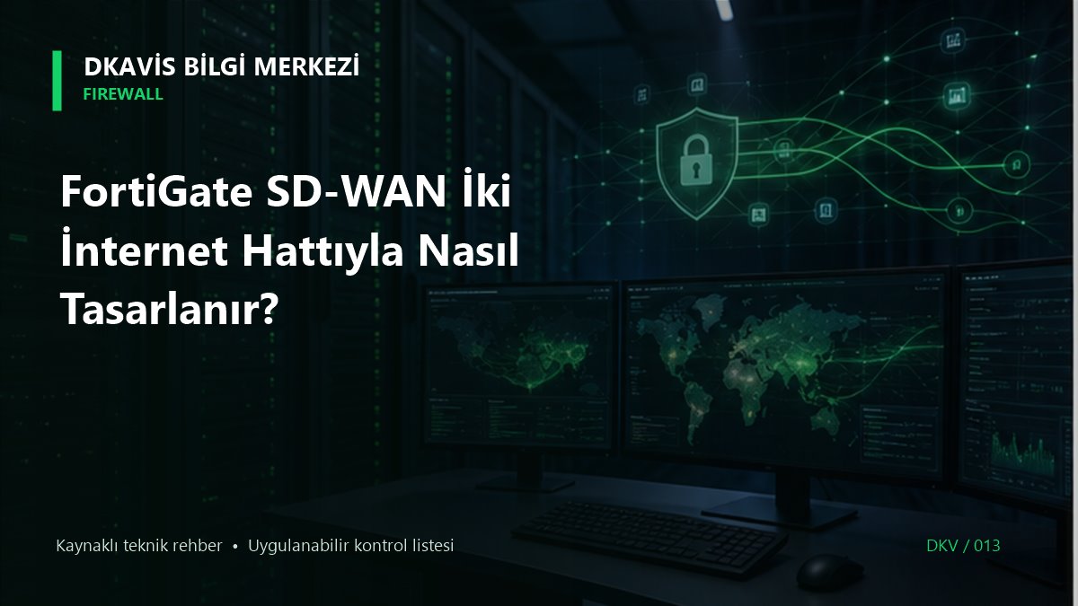 FortiGate SD-WAN İki İnternet Hattıyla Nasıl Tasarlanır?
