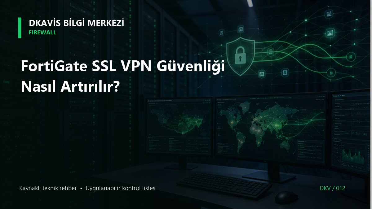 FortiGate SSL VPN Güvenliği Nasıl Artırılır? teknik rehber kapak görseli