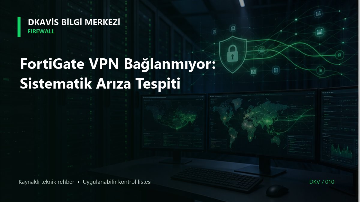 FortiGate VPN Bağlanmıyor: Sistematik Arıza Tespiti