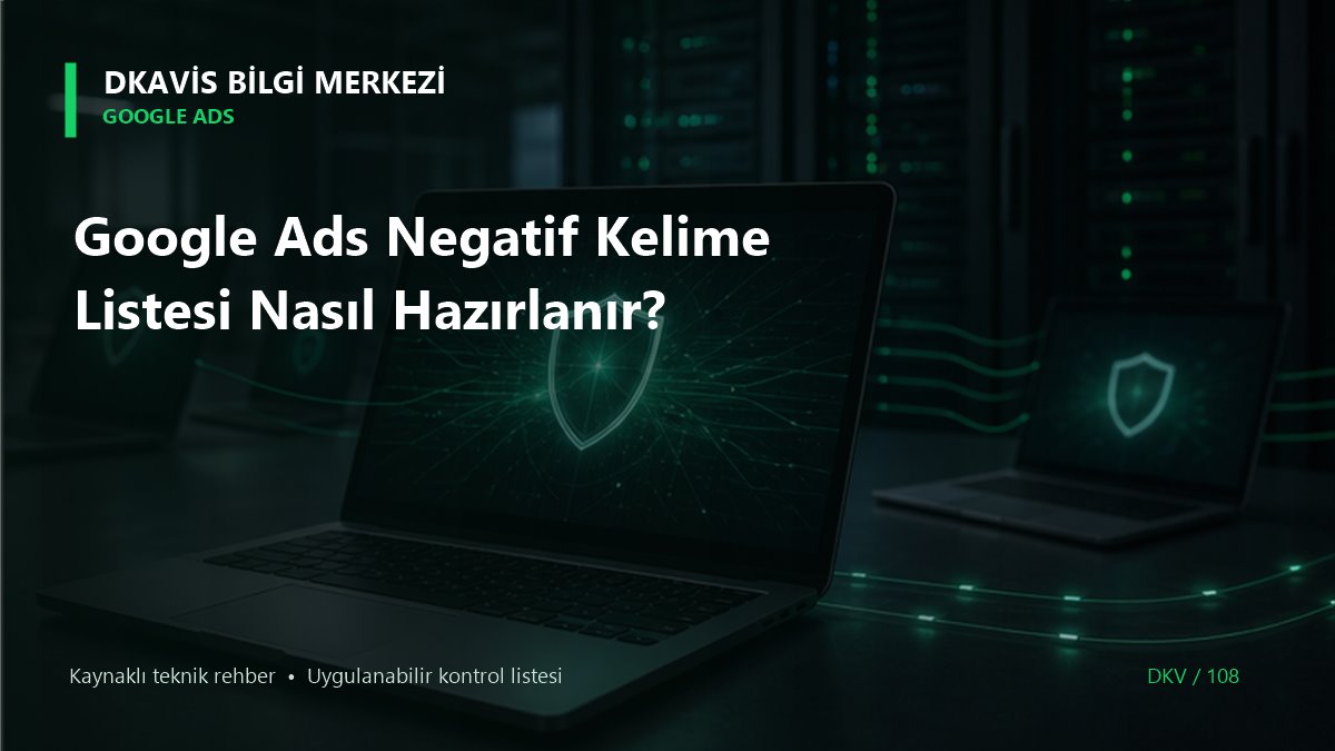 Google Ads Negatif Kelime Listesi Nasıl Hazırlanır? teknik rehber kapak görseli
