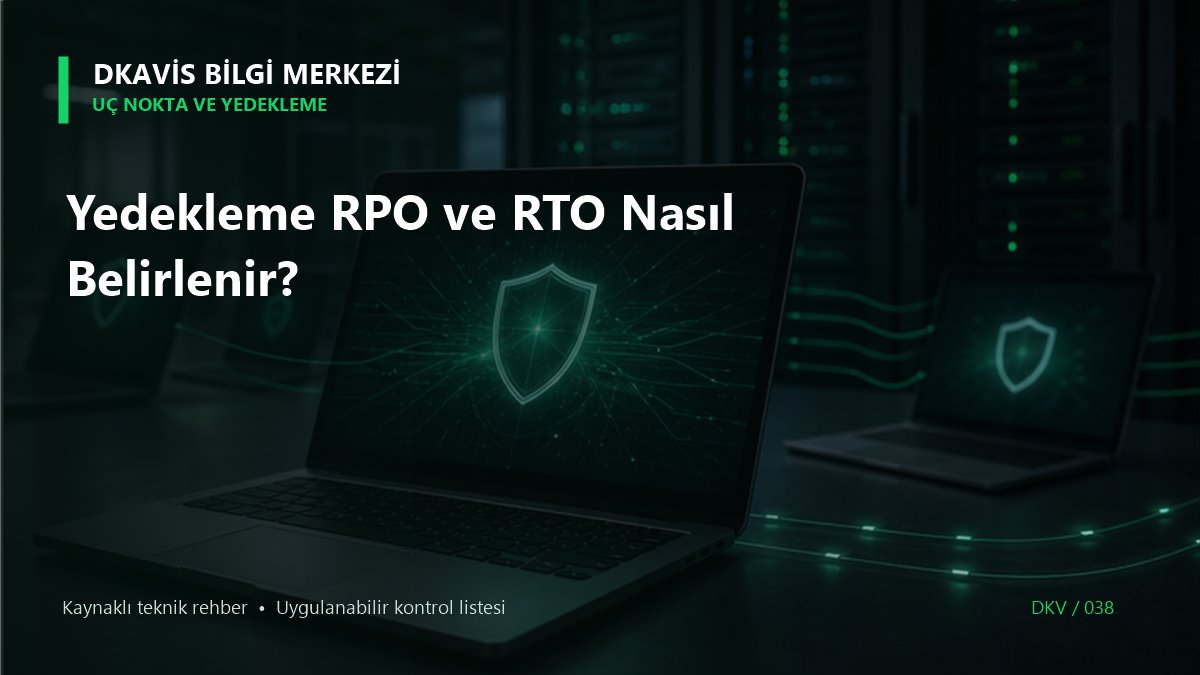 Yedekleme RPO ve RTO Nasıl Belirlenir? teknik rehber kapak görseli