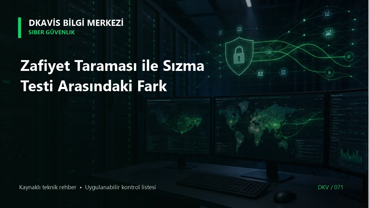 Zafiyet Taraması ile Sızma Testi Arasındaki Fark teknik rehber kapak görseli