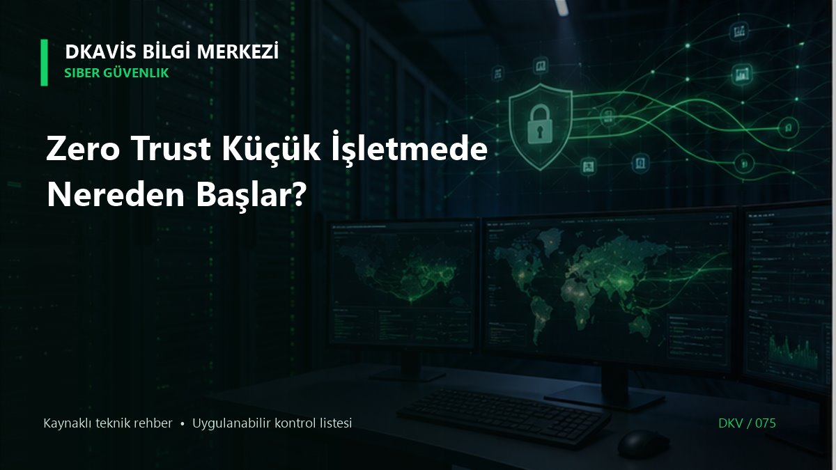 Zero Trust Küçük İşletmede Nereden Başlar? teknik rehber kapak görseli