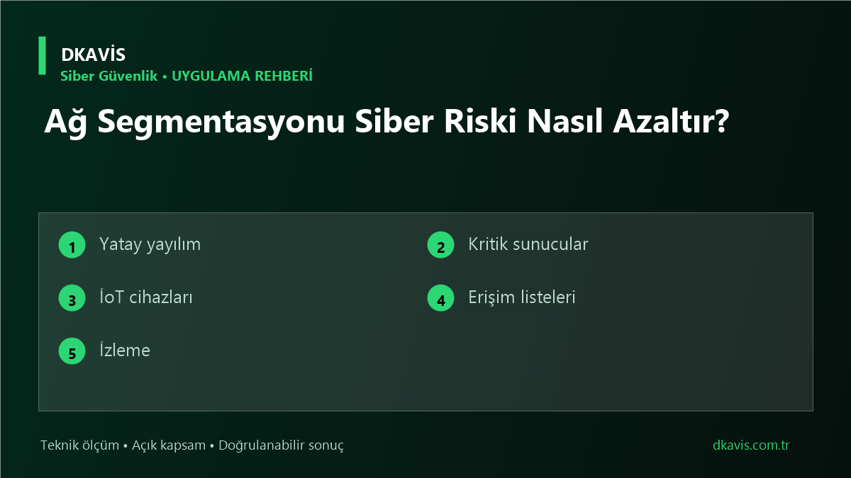 Ağ Segmentasyonu Siber Riski Nasıl Azaltır? teknik rehber kapak görseli