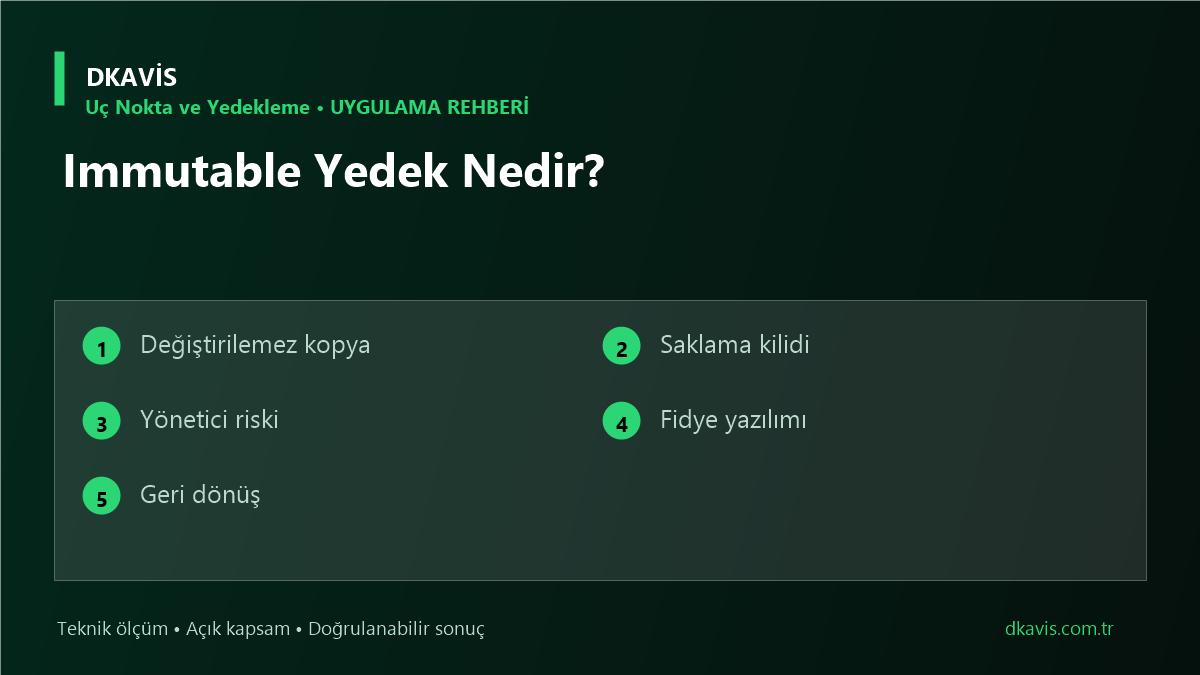 Immutable Yedek Nedir?