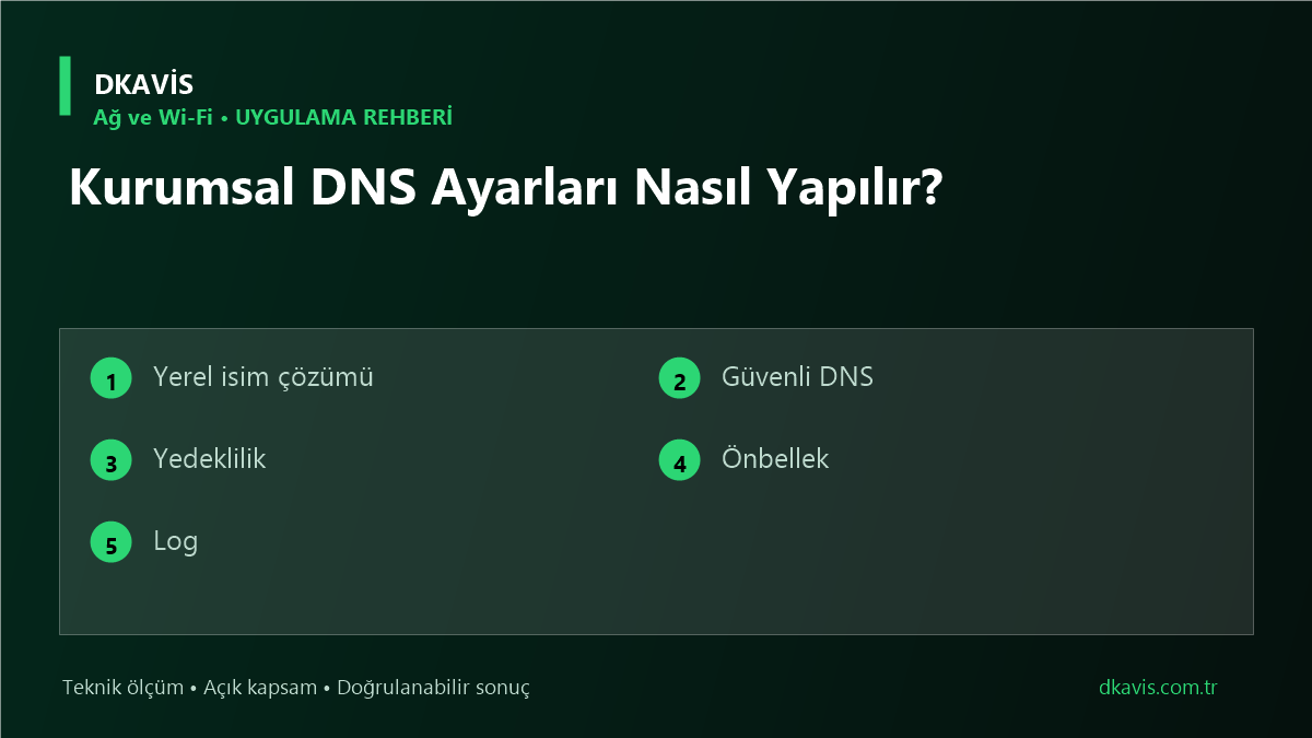 Kurumsal DNS Ayarları Nasıl Yapılır? için beş teknik karar ölçütü