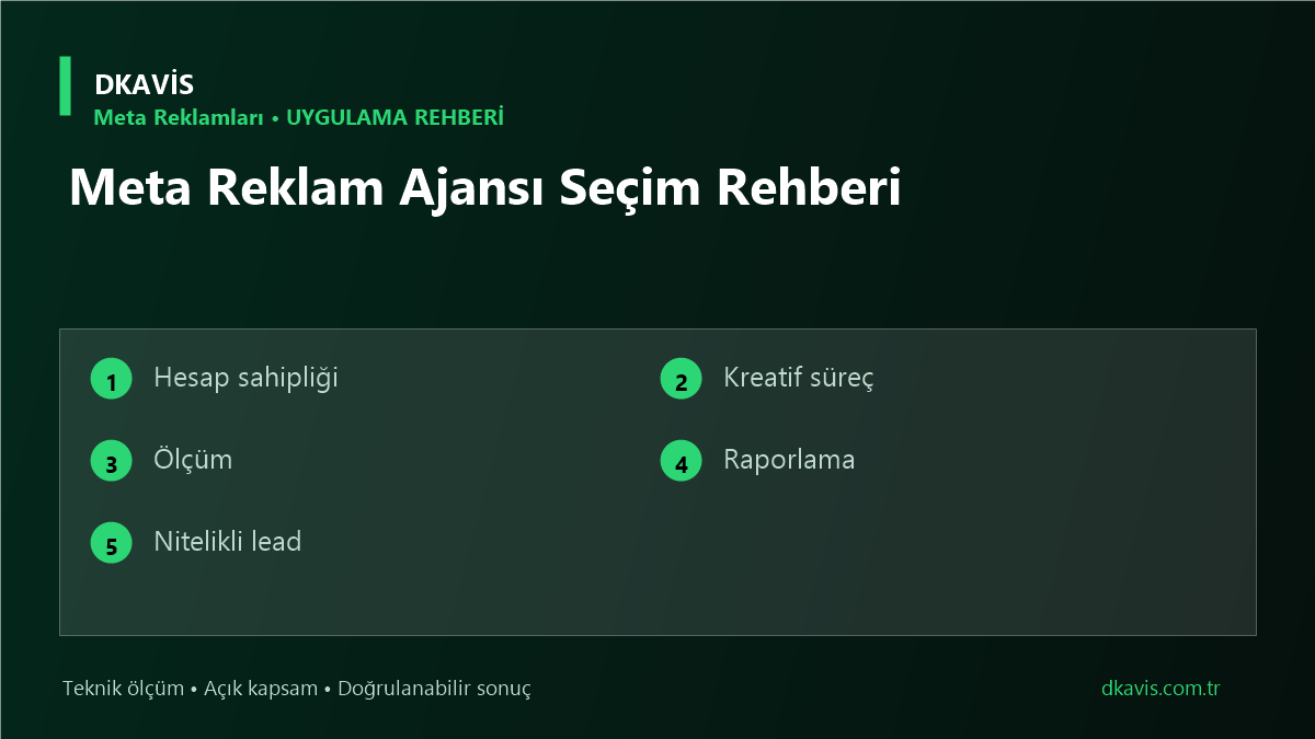 Meta Reklam Ajansı Seçim Rehberi
