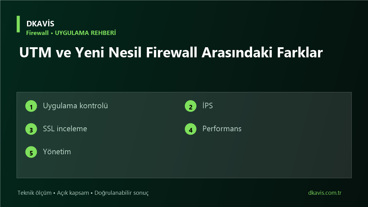 UTM ve Yeni Nesil Firewall Arasındaki Farklar