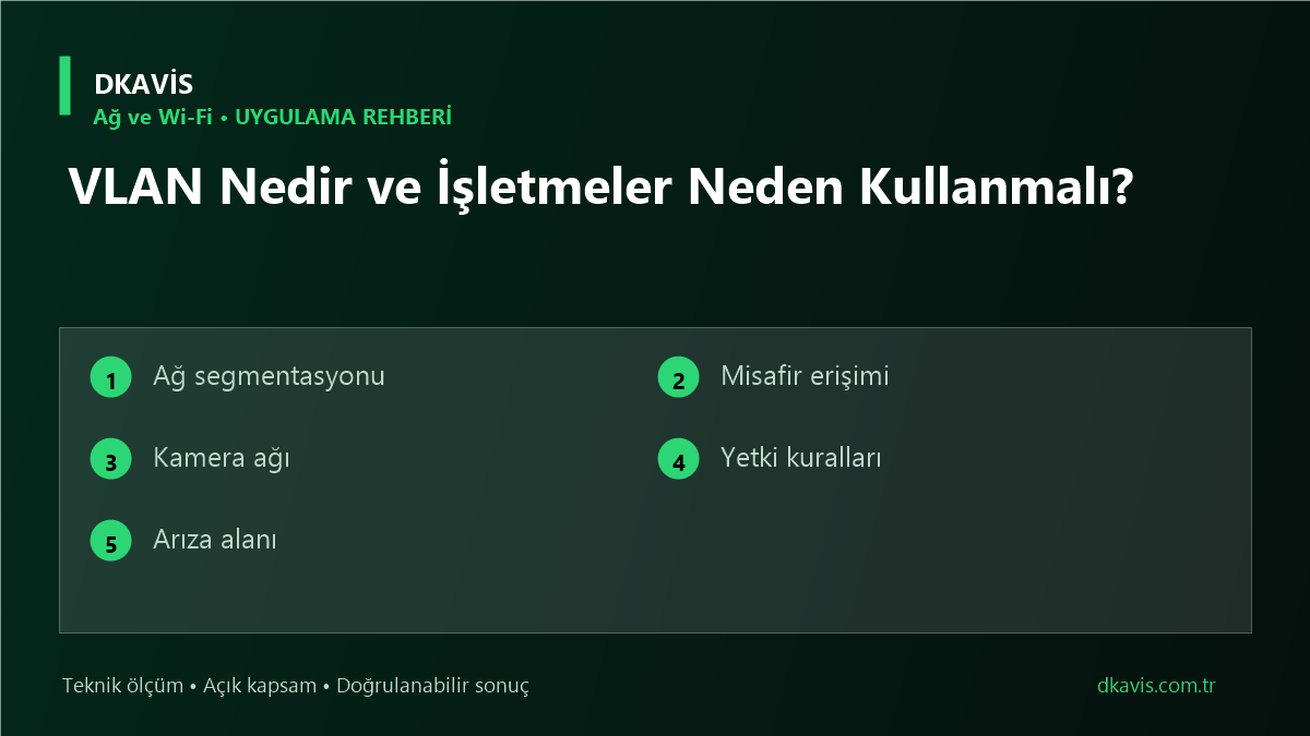 VLAN Nedir ve İşletmeler Neden Kullanmalı? için beş teknik karar ölçütü
