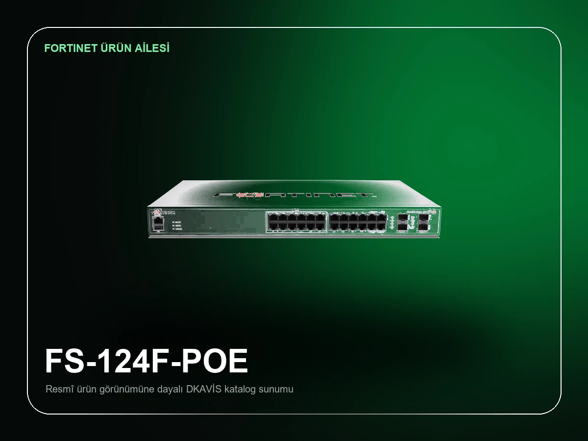 Fortinet FortiSwitch 124F-POE ürün görünümü