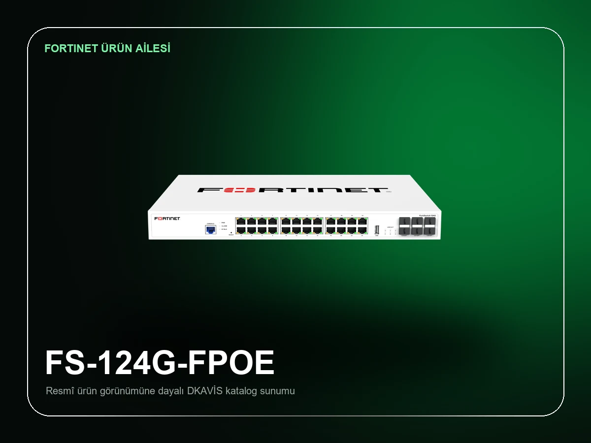 Fortinet FortiSwitch 124G-FPOE ürün görünümü